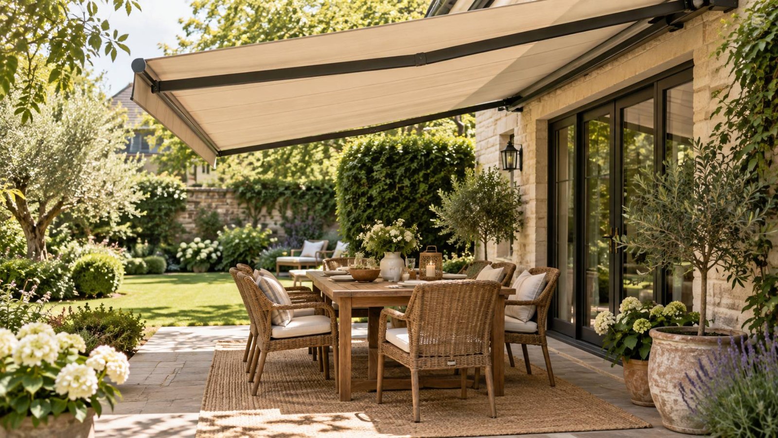Shaded Garden Dining Area